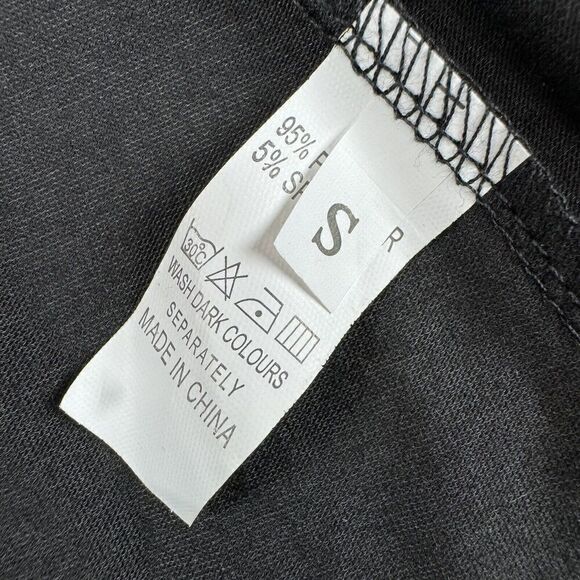 Black Sleeveless Maxi Dress Split Solid Color Casual Size Small Lightweight - Picture 10 of 12